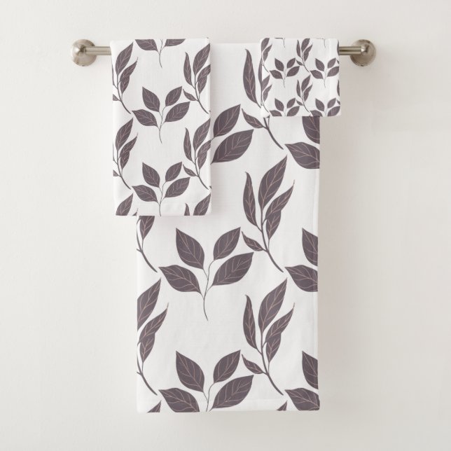 Ensemble de serviettes en feuilles Brown (En situation)