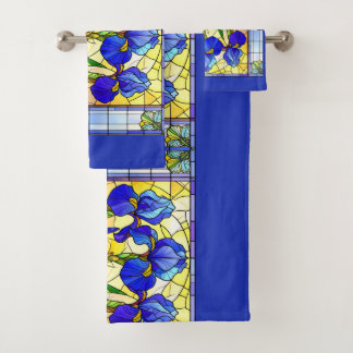 Ensemble de serviettes en verre coloré à motif flo