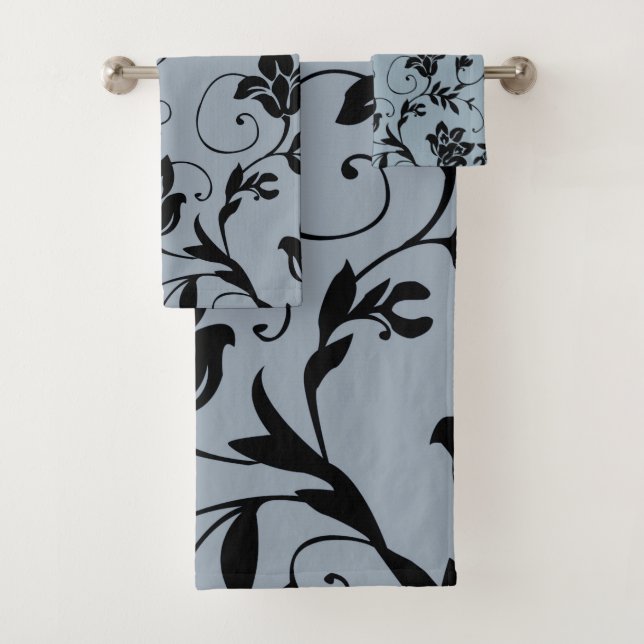 Ensemble de serviettes florales (En situation)