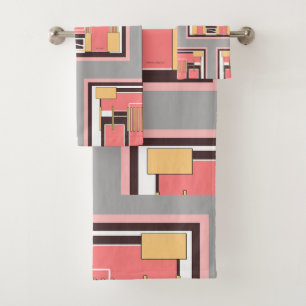 Ensemble De Serviettes Geo Du Milieu Du Siècle