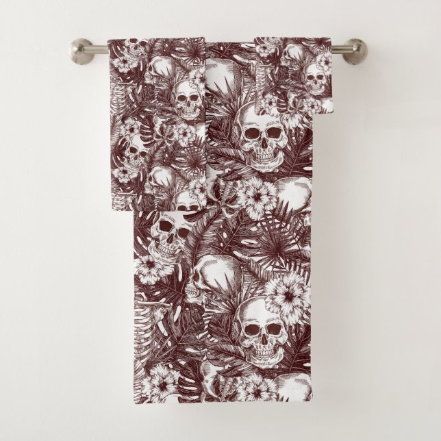 Ensemble de serviettes Jungle Skuls (En situation)
