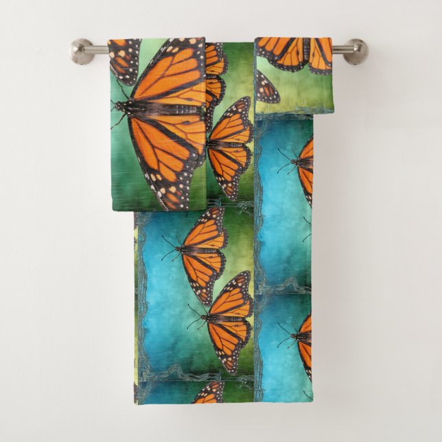 Ensemble de serviettes Monarch Butterfly (En situation)