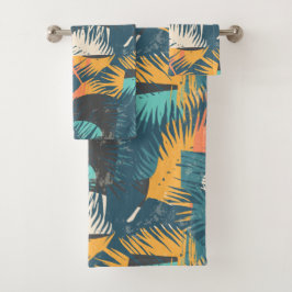 Ensemble de serviettes Motif Abstrait Leaf