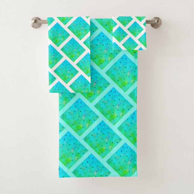 Ensemble de serviettes Motif aux couleurs printani (En situation)