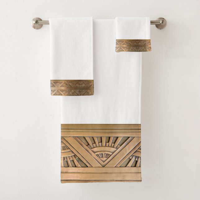 Ensemble de serviettes Motif en laiton antique (En situation)