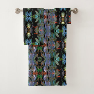 Ensemble de serviettes Motif en lavande foncée
