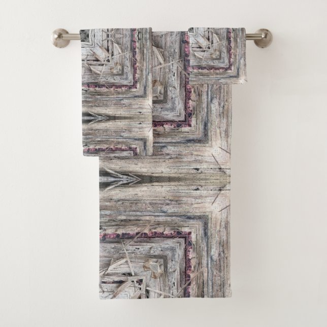 Ensemble de serviettes Motifs d'inspiration Aztèqu (En situation)