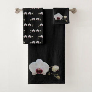 Ensemble de serviettes - Orchidée blanche à lèv
