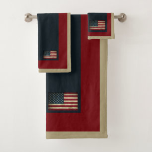 Ensemble de serviettes patriotiques Drapeau Améric