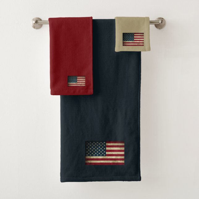 Ensemble de serviettes patriotiques drapeau améric (En situation)