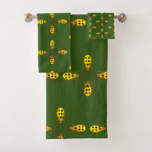 Ensemble de serviettes pour les bogues jaunes