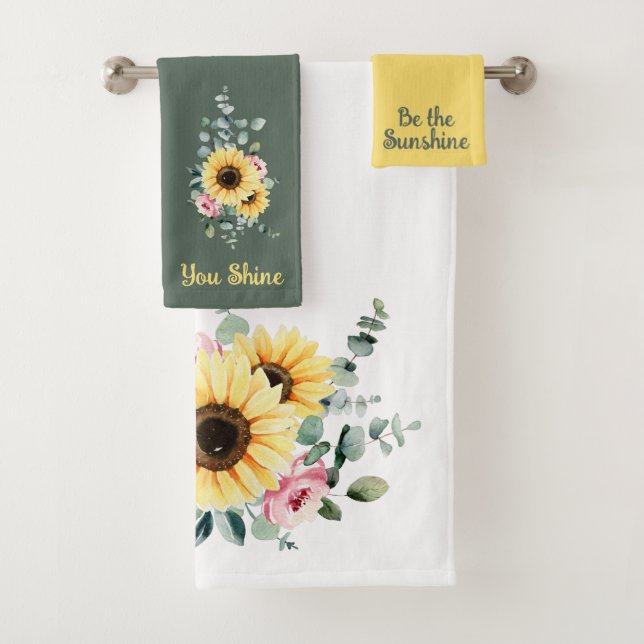 Ensemble de serviettes Sunflower You Shine (En situation)