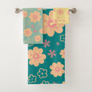 Ensemble de serviettes vintage à motifs floraux
