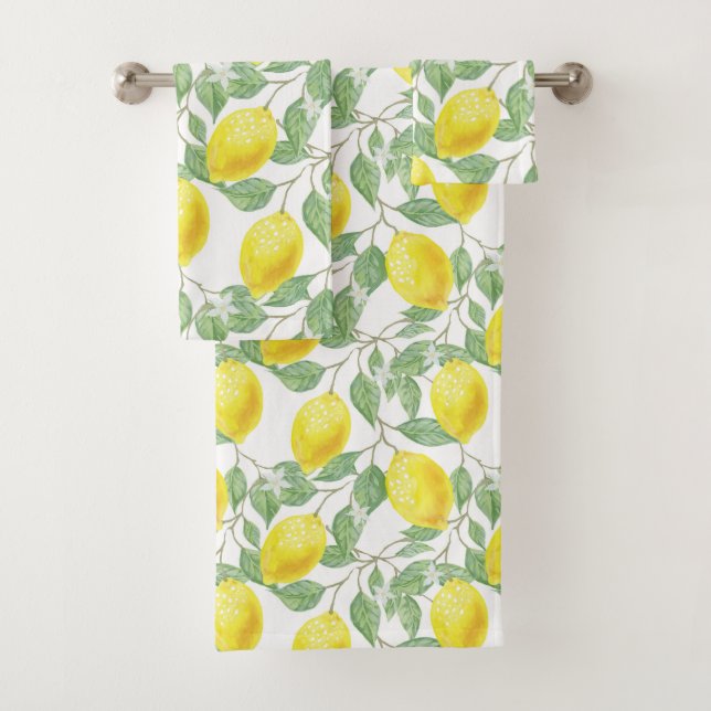 Ensemble de serviettes Vintage Lemon Vines (En situation)