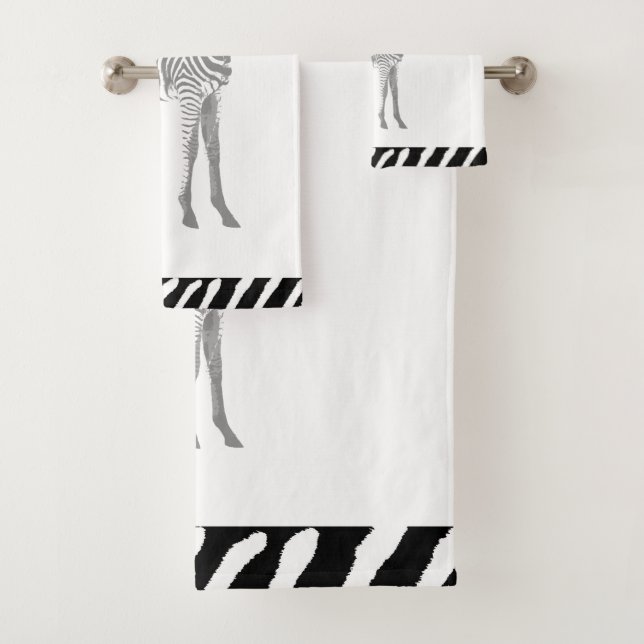 Ensemble de serviettes Zebra (En situation)