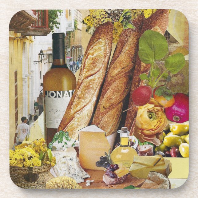 Ensemble de six Dessous de verre en plastique dur (Devant)