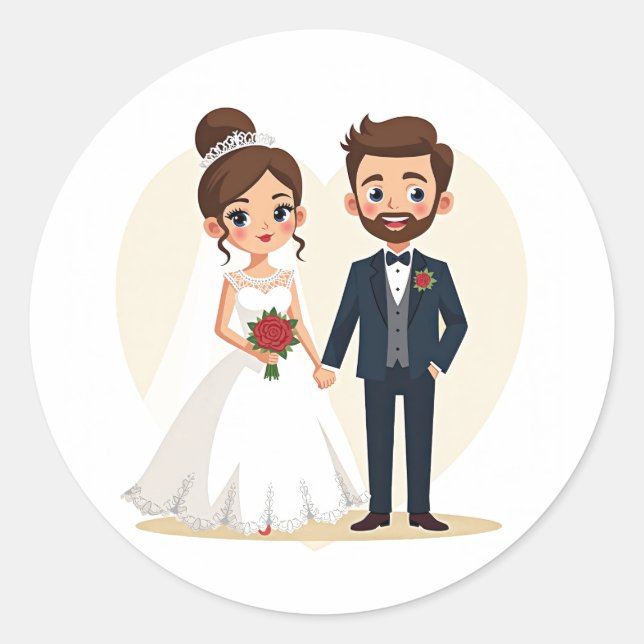 Ensemble de stickers Couple mariage (Devant)