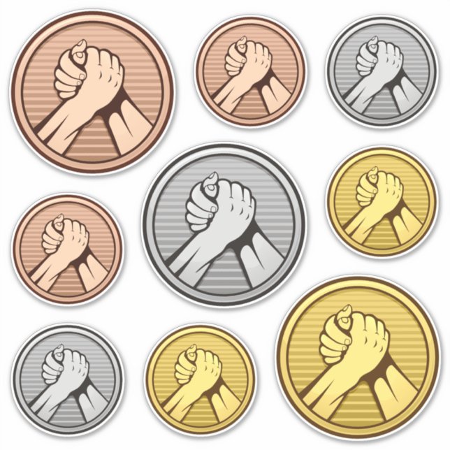 Ensemble de stickers de lutte contre les bras (Devant)