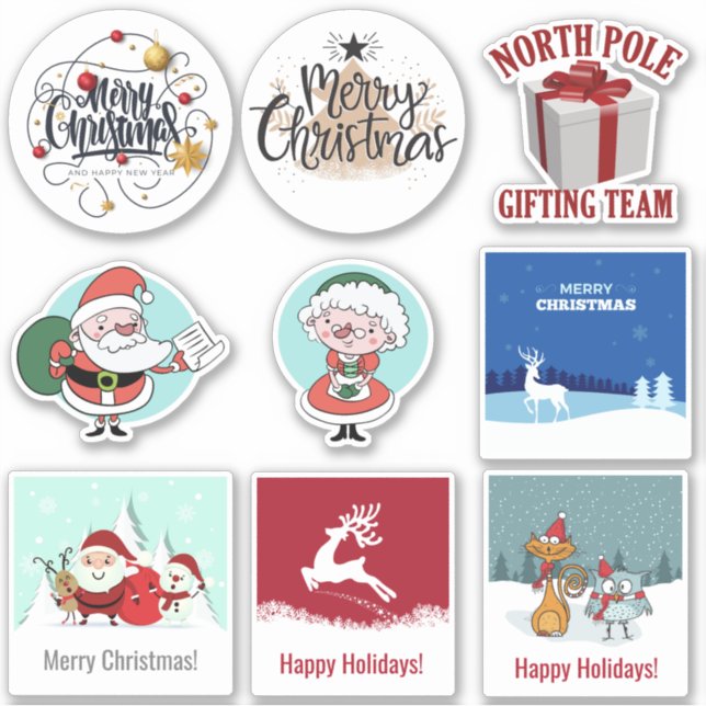 Ensemble de stickers de Noël (Devant)