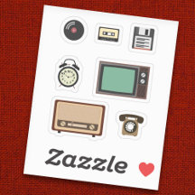 Ensemble de stickers Dispositifs Vintages rétro