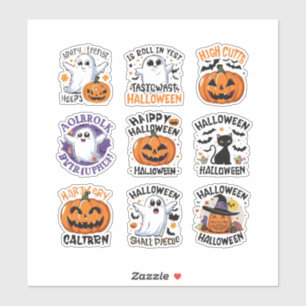 Ensemble de stickers Fun Éffrayant Halloween Desig