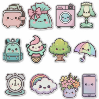 Ensemble de stickers mignons Kawaii pour le quotid