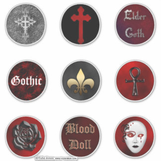 Ensemble de stickers Vampire Gothic Round Collecto