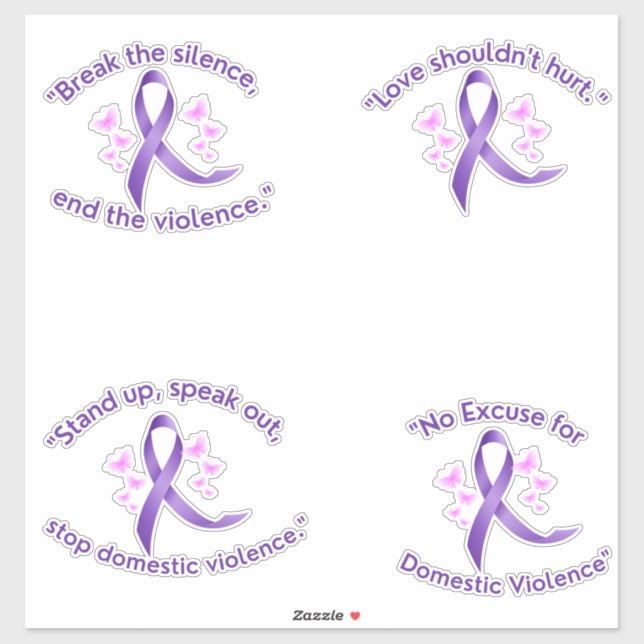 Ensemble de stickers Violence et violence domestiq (Feuille)