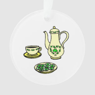 Ensemble de thé irlandais de la Saint-Patrick Orne