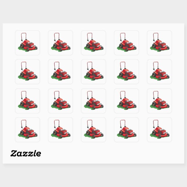 Ensemble de tondeuse à gazon. autocollant (Feuille)