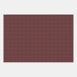 Ensemble de trois feuilles d'enveloppement Maroon