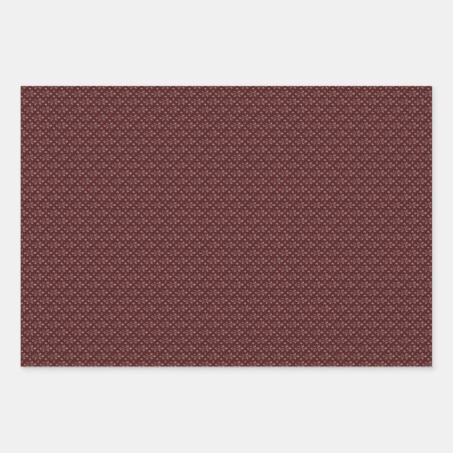 Ensemble de trois feuilles d'enveloppement Maroon  (Devant)