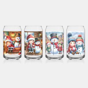 Ensemble de verre à boire - Bonhomme de neige de N