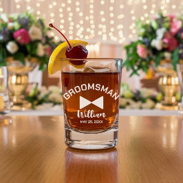 Ensemble de verre de whiskey Groomsman personnalis