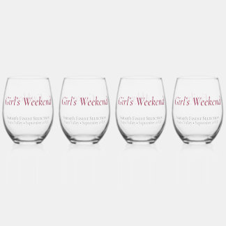 Ensemble de verres à vin sans pied personnalisés p