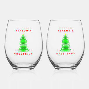 Ensemble de verres à vin sans pied pour les fêtes