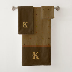 Ensemble décoré d'un monogramme de serviette de