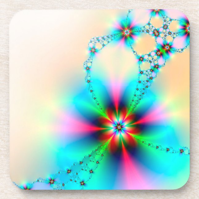 Ensemble dessous de verre Avec Design Floral Élevé (Devant)