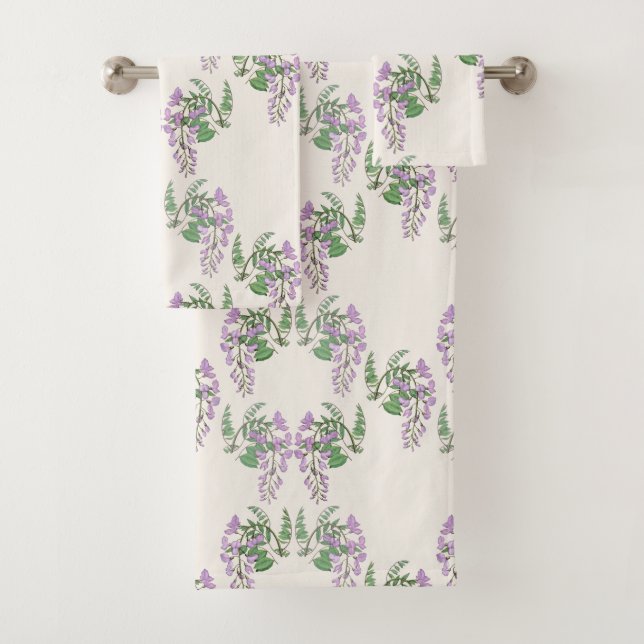 Ensemble floral rêveur de serviette de Bath de (En situation)