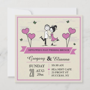 Ensemble invitation de brunch de mariage de