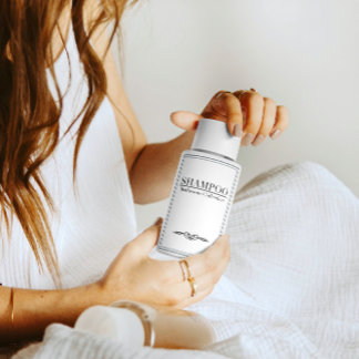 Ensemble minimaliste de Étiquette de shampooing