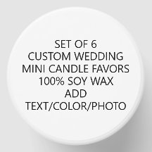 Ensemble moderne de 6 Mariage de cire 100% Soy per