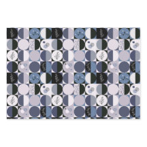 ensemble papier d'emballage de 3 feuilles motif ab