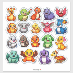 Ensemble passionnant de stickers animaliers