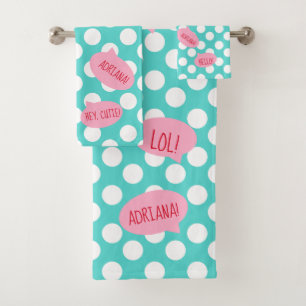 Ensemble personnalisé de serviette de bain
