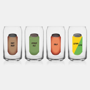 Ensemble "Soda" de Drinkware Can Glass