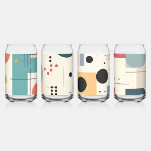 Ensemble vintage Retro Soda Can Verre