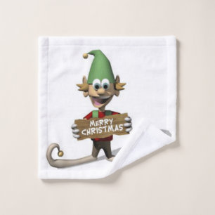 Ensembles de serviettes de bain de Noël, Elfe