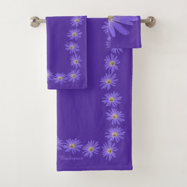 Ensembles de serviettes personnalisés Daisy Fleurs (En situation)