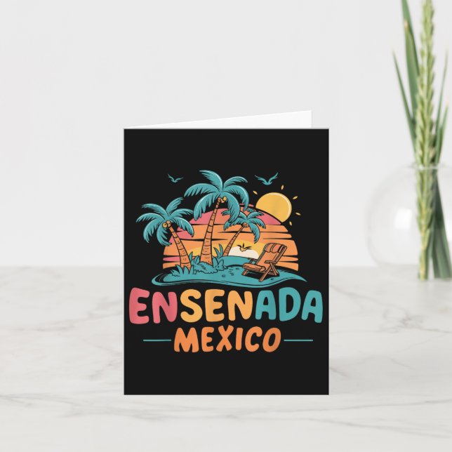 Ensenada Mexico Tropical Sunset Beach Souvenir Vac Karte (Vorderseite)